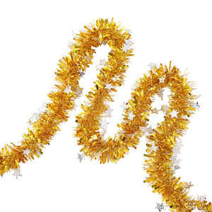 Guirlanda de Natal e Ano Novo com Fitas Plásticas Coloridas, Lantejoulas Rubia e Flores de Papel - Product Image 6