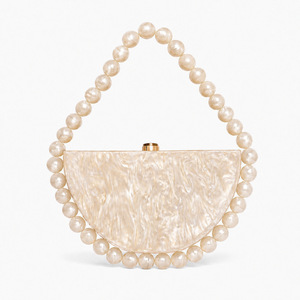 <span class=keywords><strong>Borsa</strong></span> <span class=keywords><strong>da</strong></span> <span class=keywords><strong>sera</strong></span> <span class=keywords><strong>da</strong></span> donna alla moda, semicircolare, perlata, retrò, in acrilico, semplice, quadrata, pochette per rossetto, per matrimoni e feste - Product Image 1