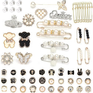 キラキラブローチ 安全ピン パールチャームブローチ 靴下・靴用ピン ゴールドジュエリーアクセサリー 靴飾り - Product Image 6