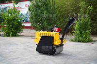 Compacteur vibrant à double tambour avec moteur et pompe Changchai, modèle LH-S600, 5,5 CV, 70 Hz, amplitude de 0,6 mm
