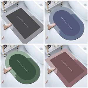 Non Slip Quick Dry Diatomite Bath Mat Super Absorbent Foot Mat Rubber Floor Mat for Bathroom Kitchen Entrance <b>Door</b> - Product Image 2