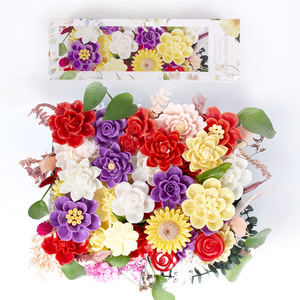 แม่พิมพ์ซิลิโคนเทียนหอมรูปดอกไม้ 3 มิติ ทำมือ รูปดอกกุหลาบ ดอกโบตั๋น สำหรับตกแต่งเรซิ่น ขายส่งต่างประเทศ - Product Image 1