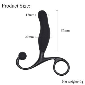 Ricarica nero guerriero Silicone prostatico massaggiatore spina pulsante vibrazione spina anale Plug per il sesso più sicuro - Product Image 4