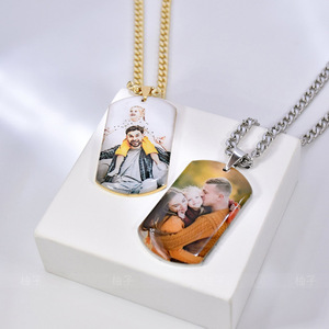 Collier personnalisé avec photo UV, gravure personnalisée, cadeau pour la fête des pères, produit POD Shopify Dropshipping. - Product Image 6