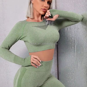 Nouvel ensemble de yoga pour femmes, vêtements de sport sans couture, vêtements de sport d'usine, logo personnalisé, vêtements de sport de grande taille, ensembles de fitness sans couture pour la salle de sport - Product Image 1