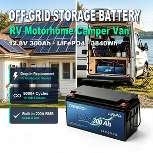 Batteria LiFePO4 TPENERGY 300Ah 12.8V, Grande Capacità per Accumulo Solare Domestico, Off-Grid, Camper e Motorhome - Product Image 1