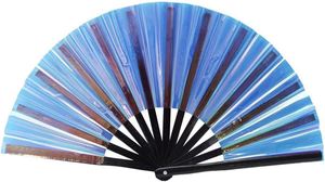 Pvc Large Custom Colors 13 Inch Large Folding Fan for Event - Product Image 5
