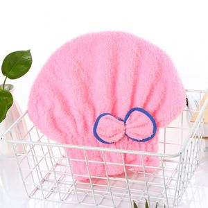 Gorro de microfibra para secar el cabello rápidamente para mujer, toalla turbante con lazo para baño, accesorios de baño, gorro de ducha - Product Image 4