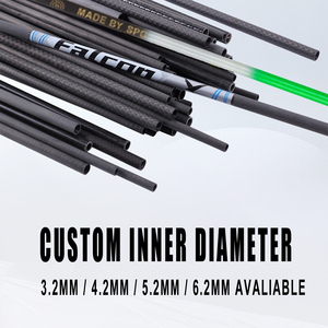 STARCN Tiges de flèches en carbone personnalisées ID 3.2/4.2/5.2/6.2/7.62mm Spine 250-1500, Longueur, Rectitude et Logo sur mesure, Vente directe usine - Product Image 2