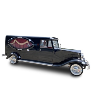 Factory Customized Vintage Black Coffin Carriage Horse Wagon Antique Horse Drawn Buggy Electric Funeral Horse Hearse - Product Image 2