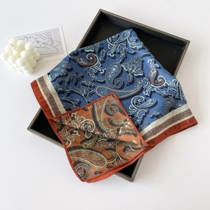 Atacado 60*60cm Imitado De Seda Quadrado Lenços Chevron Paisley Dupla Face Impresso Bandana Lenços Para As Mulheres - Product Image 6