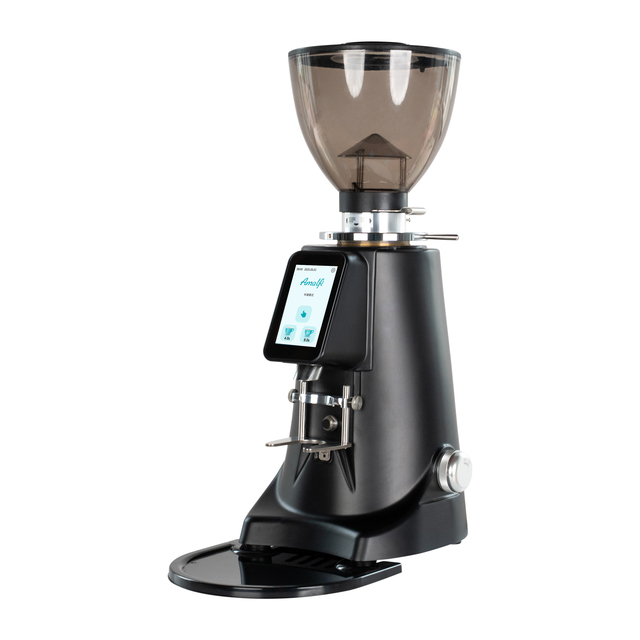 Electric Coffee Grinder with Touch Screen 74mm Flat Burr for Commercial Use