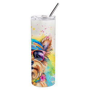 Vaso Delgado de Acero Inoxidable Yorkshire Terrier Hippie Dawg - Product Image 2