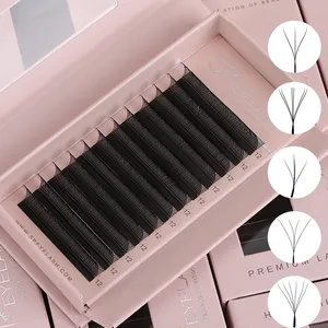 SP EYELASH 3D 4D 5D 6D 8D W-geformte vorgefertigte Erweiterung automatische Blüte W W Wimpern 0,07mm Mischtray CD Locken falsche Mink-Matte Wimpern