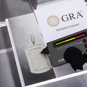 Pendentif Breloque en Argent Sterling 925 de Haute Qualité, Moissanite VVS Taille Brillant, Plaqué Or, Testeur de Diamant, pour Dropshipping - Product Image 3