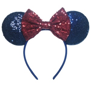 ربطة رأس كبيرة الحجم على شكل فأر كحلي للفتيات ربطة شعر للحفلات 5 إنش إكسسوارات شعر ذاتية الصنع لمهرجان الشعر للإناث - Product Image 3