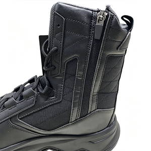 Bottes d'hiver imperméables en cuir PU noir pour hommes TSB78, semelle épaisse antidérapante, bottes de marche chaudes pour l'extérieur, vente en gros - Product Image 2