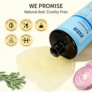 แชมพูและครีมนวดผมสูตรสมุนไพรโรสแมรี่ไบโอติน สำหรับผมชี้ฟู ช่วยเร่งการเจริญเติบโตของเส้นผม  ไม่มีพาราเบน ไม่มีซัลเฟต สำหรับร้านเสริมสวย  ผสมสารสกัดจากหัวหอมแดง - Product Image 6