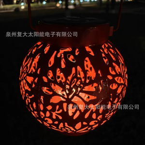 Lámpara Solar de Jardín LED de Hierro Forjado, Decoración Colgante para Exteriores con Patrón de Proyección, Batería de Celda Solar Mono Si de 6V Incluida - Product Image 5