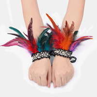 Gants en dentelle pour bal masqué |   Accessoires de costume sur le thème d'Halloween, vêtements de théâtre et de scène, ornés de plumes