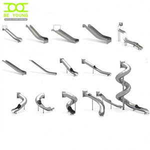 Grande piscine en spirale de fibre de verre, terrain de jeux extérieur, Long <span class=keywords><strong>parc</strong></span> intérieur <span class=keywords><strong>avec</strong></span> diapositives d'eau et bac à roulettes en acier inoxydable - Product Image 4