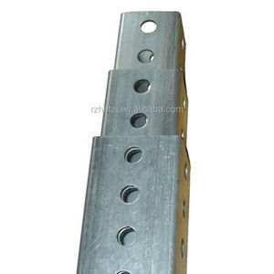 Dış Mekan Yol Trafik Güvenlik İşareti Direği Galvanizli Çelik Kare Montaj Direği Yol Trafik Delikli İşareti Direği - Product Image 2