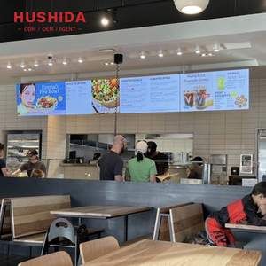 HUSHIDA 10 mm Ultra-Narrow Lcd-Werbe display Kosten preis Antrieb durch digitale Menü tafeln für Restaurants - Product Image 6