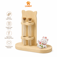Boîte commémorative artisanale en bois de hêtre massif pour poils de chat, aimant de réfrigérateur, décoration souvenir pour animaux de compagnie