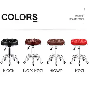 Modern Lockable Beauty Stool Luxury Style Barber Shop Chair Hairdresser Rotating Lifting Round Stool