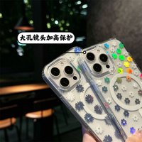 Convient pour IPhone17 Laser Color Changing Phone case N52 Strong Magnetic Attraction 16 Promax15