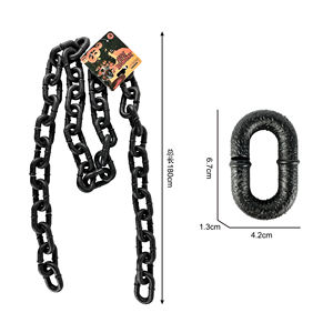 Vacaciones Fiesta de Halloween Cadena Simulación Plástico Cosplay Prisionero Accesorios Prisión Broche Cadena Esposas Juguete - Product Image 4