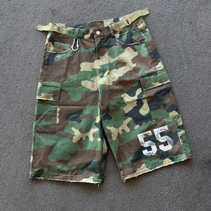 Pantalones <span class=keywords><strong>Cargo</strong></span> con estampado de camuflaje personalizado de alta calidad, ropa de calle, pantalones de chándal holgados con cremallera a la moda para hombres de fábrica - Product Image 3