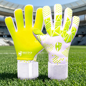 Gants de gardien de but de football de qualité supérieure, 4 mm, Latrex allemand, dos en silicone injecté, hybride, design personnalisé, caoutchouc T-Tab - Product Image 2