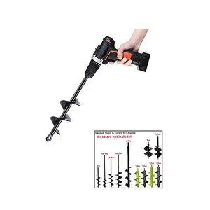 cordless Garden Auger Drill Bit Spiral Drill Bit battery Rapid Planter Hex Drive Drill for Bedding Plants and Digging Weeds Root