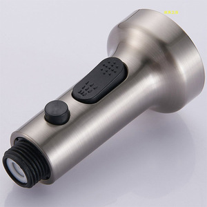 Tête de rechange pour robinet, finition noir brossé, électroplaqué, en ABS, avec douchette télescopique extractible, accessoires pour robinet de cuisine - Product Image 2