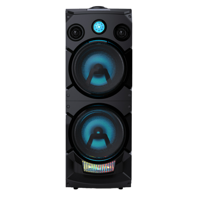60W Outdoor DJ Party Speaker with BT USB AUX FM LED Karaoke