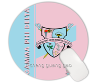 Tapis de souris rond personnalisé NSPDK Sorority, base en caoutchouc antidérapante, accessoires informatiques