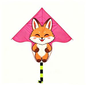 Cerf-volant pour enfants en forme d'animal de dessin animé, facile à faire voler, en polyester, triangulaire, avec longue queue, pour les sports de plein air et les jeux en famille - Product Image 5