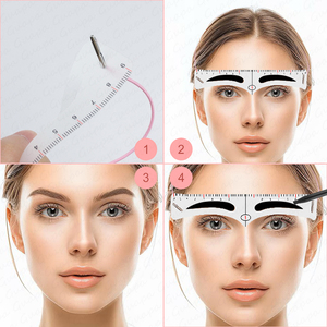 Outils réutilisables de mise en forme des <span class=keywords><strong>sourcils</strong></span> de Microblading Règle de cartographie des <span class=keywords><strong>sourcils</strong></span> en plastique DIY Guide des <span class=keywords><strong>sourcils</strong></span> Kits de pochoirs de mise en forme <span class=keywords><strong>avec</strong></span> forme des <span class=keywords><strong>sourcils</strong></span> - Product Image 4