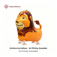 Ballons en aluminium animaux marcheurs en gros – Gonflage à l'air uniquement – Poulet, Tortue, Girafe, Lion, Cygne, Canard, Dinosaure, Chat – Auto-marchants