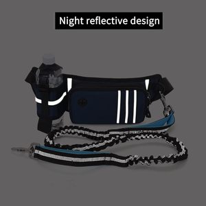 Hands Free Dog Leash with Kettle Fanny Pack Reflective Dog Rope <b>Cat</b> Dog Running Fitness Mobile Waist Bag for Walking Hiking - Product Image 2