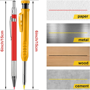 Travail du bois 2.0 + 2.8MM Marqueur Stylo Outils Kit Recharge Mène Aiguiseur Intégré Long Nez Trou Profond Mécanique Marqueur Crayon Kit - Product Image 5