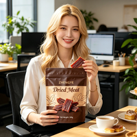 Sachet Doypack refermable de qualité alimentaire en MOPP/PET/PE, thermoscellable, hermétique, à quatre soudures latérales, pour noix, café, viande séchée, avec logo personnalisé