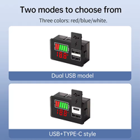 DC 8 ~ 30V type-c USB batterie de voiture voltmètre indicateur de niveau de Charge batterie au Lithium compteur de capacité affichage de Test testeur de LED