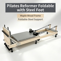 Appareil de Pilates pliable en bois d'érable MJD W38A avec pieds en acier robuste pour studio de Pilates