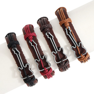 Bracciale in <span class=keywords><strong>corda</strong></span> di bracciale antico con bracciale in vera pelle da uomo e 2025 - Product Image 1