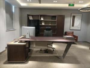 Thiết kế mới chất lượng cao sang trọng hiện đại nội thất văn phòng bảng Ông Chủ CEO 2.4m gỗ Veneer điều hành quản lý văn phòng bàn - Product Image 2