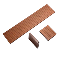 Revêtement de sol extérieur en bambou massif Installation facile avec clous de colle pour décor de jardin, balcon, parc, extérieur, finition charbon de bois