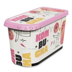 Helado de Tiramisú Congelado, Gelato, 1.3 Litros, 1.2 Cuartos de Galón, Recipientes de Plástico Reutilizables para Congelador con Tapas IML - Product Image 2