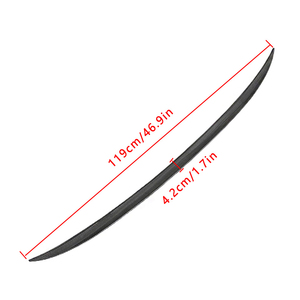 1.2m Universal PVC Glossy Rear Spoiler Trunk Lip Spoiler DIY Modification <b>Kit</b> for Standard Fitment Rear Trunk - Product Image 2